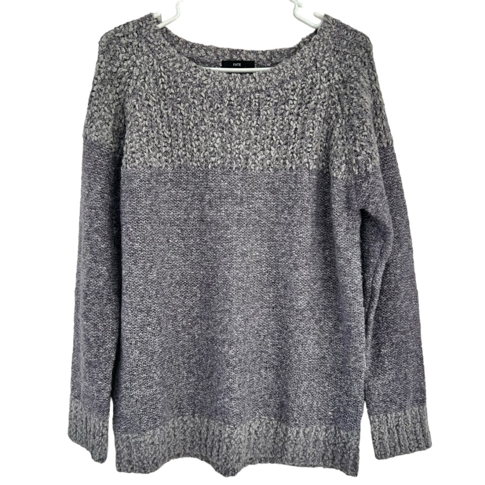 FATE Clairina Purple Textured Pullover NEW Sweater XXL